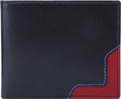 Star Austin Men Casual Red, Blue Genuine Leather Wallet(9 Card Slots)