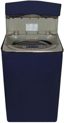 JM Homefurnishings Top Loading Washing Machine  Cover(Width: 66 cm, Blue, plain)