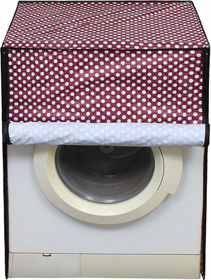 KingMatters Front Loading Washing Machine  Cover(Width: 62 cm, White, Purple)