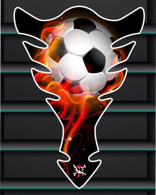 RJ GRAPHICS fire ball tankpad Bike Tank Pad