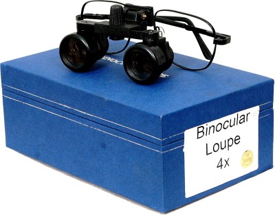 ECP Surgical Dental Medical Optical Binocular Loupe 4X In Metal Frame Binoculars(25 mm , Black)