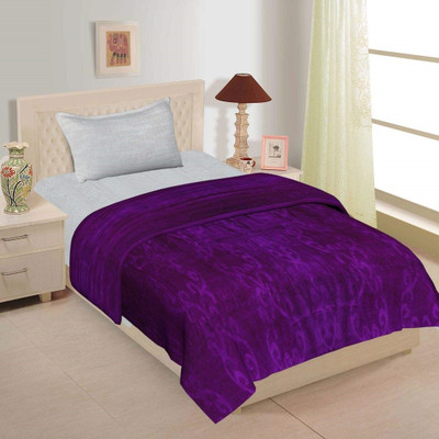 GKM Floral Single Mink Blanket for  Heavy Winter(Polyester, Multicolor)