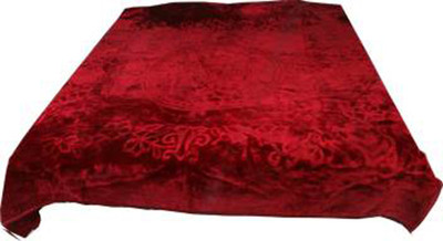 GKM Floral Single Mink Blanket for  Heavy Winter(Polyester, Multicolor)