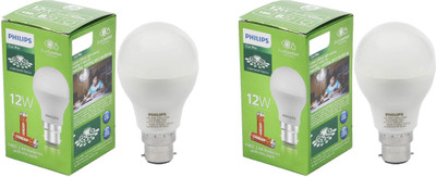 PHILIPS 12 W Basic Standard B22 LED Bulb(White, Pack of 2)