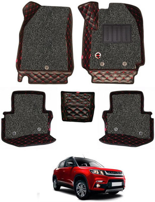 elegant Leatherite 7D Mat For  Maruti Suzuki Vitara Brezza(Black, Red)