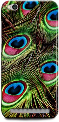 GRAFIQE Back Cover for Mi Redmi 4A ( Mor Pankh, Peacock Feather, Green, Texture )(Multicolor, Shock Proof, Pack of: 1)