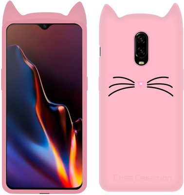 Case Creation Back Cover for OnePlus 6T(Pink, 3D Case)
