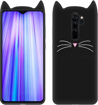 CASE CREATION Back Cover for Xiaomi Redmi Note 8 Pro Cat Designer Case Cover Girly Soft(Black, Shock Proof, Pack of: 1)