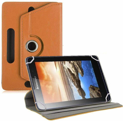 TGK Flip Cover for Lenovo A7-50 Tablet 7 inch Universal Rotating Case(Orange, Cases with Holder)