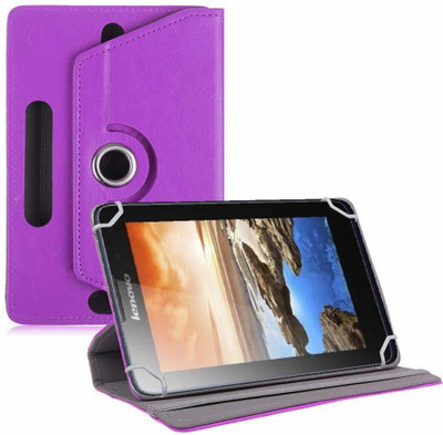 TGK Flip Cover for Lenovo A7-50 Tablet 7 inch Universal Rotating Case(Purple, Cases with Holder)