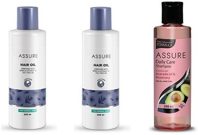 ASSURE Hair oil Enriched with arnica extract & tea tree oil with avocado shampoo Hair Oil(2 Items in the set)