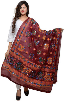 PK BANDHANI Pure Cotton Embroidered Women Dupatta