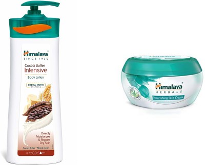 HIMALAYA Herbals Cocoa Butter Intensive Body Lotion 400ML + Nourishing Skin Cream 50ML(450 ml)