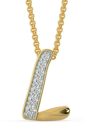 Malabar Gold and Diamonds Malabar Gold and Diamonds 18kt Cubic Zirconia Yellow Gold Pendant