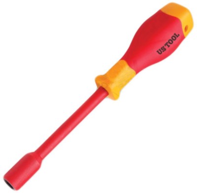 US TOOL VDE 1000V Insulated Nut Driver (M9.0x125) Standard Screwdriver(Pack of 1)