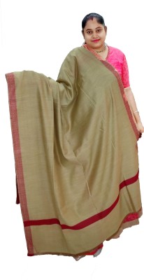 Vrinde Wool Self Design Women, Men Shawl(Beige)