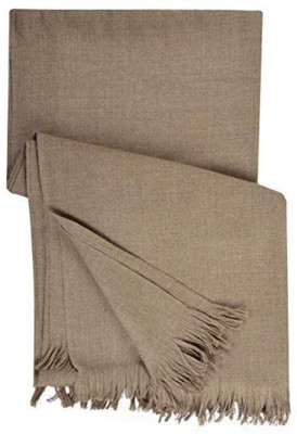 Nittin Wool Solid Women Shawl(Brown)