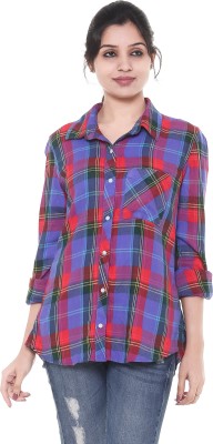 TWIST Women Printed, Checkered Casual Multicolor Shirt