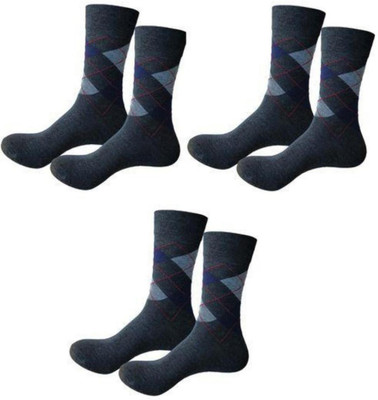 PinKit Men Printed Mid-Calf/Crew(Pack of 3)