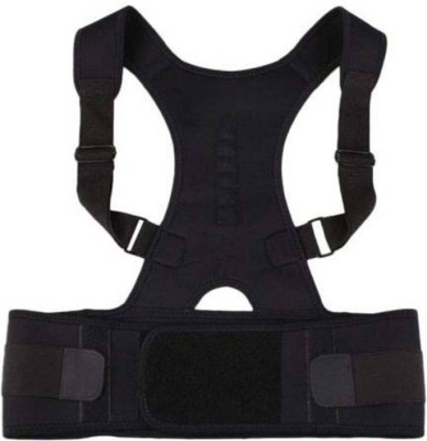 DEAGAN Real Doctors Posture Support Belt Back Brace Support Belt (Black) FREE SIZE Posture Corrector(Black)