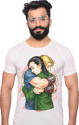 NITYANAND CREATIONS Printed Men Round Neck White T-Shirt