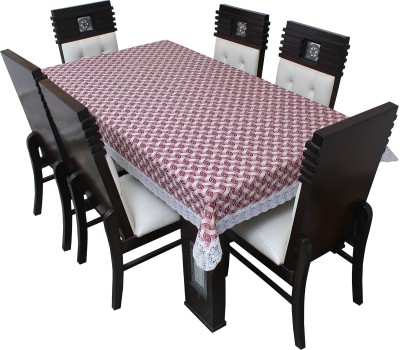 LITHARA Printed 8 Seater Table Cover(Pink, PVC)