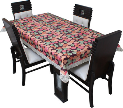 LITHARA Abstract 4 Seater Table Cover(Purple, Polyester)