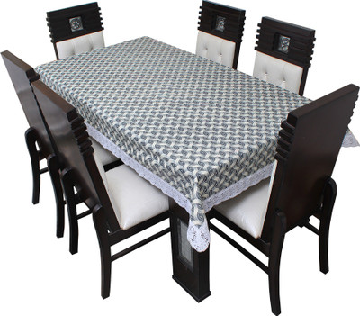 LITHARA Printed 8 Seater Table Cover(Blue, PVC)