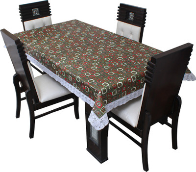 LITHARA Abstract 4 Seater Table Cover(Green, Polyester)