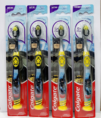 Colgate Kid 5+ Years Toothbrush...Batman...Pack of 4 Extra Soft Toothbrush(Pack of 4)