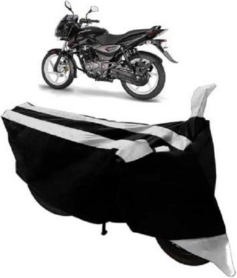 Star India Waterproof Two Wheeler Cover for Bajaj(Pulsar 150 DTS-i, Black, White)