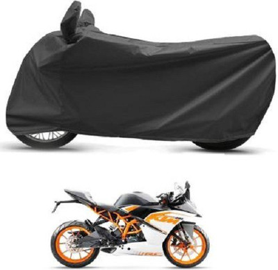 AK Star Waterproof Two Wheeler Cover for KTM(RC 200, Black)