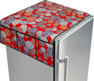 LITHARA Refrigerator  Cover(Width: 101.6 cm, Red, Grey)