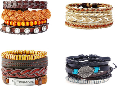 Fashion For Sure Leather Bracelet Set(Pack of 16)