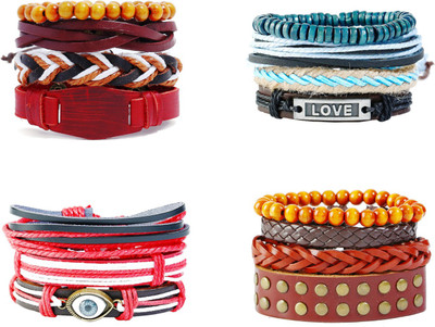 Fashion For Sure Leather Bracelet Set(Pack of 16)