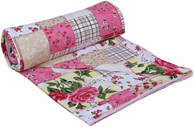 AQRate Floral Double Dohar for  Heavy Winter(Poly Cotton, Multicolor)