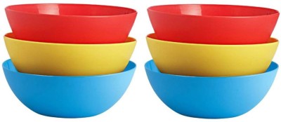 KUBER INDUSTRIES Plastic Mixing Bowl(Pack of 6, Blue, Red, Yellow)