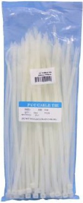 fozti Pvc Cable Tie 250mm White Nylon Standard Cable Tie(White Pack of 100)