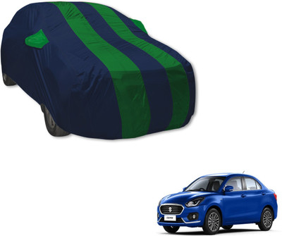 MOCKHE Car Cover For Maruti Suzuki Swift Dzire (With Mirror Pockets)(Blue, Green)