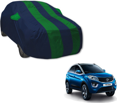 Auto Hub Car Cover For Tata Nexon (With Mirror Pockets)(Blue, Green)