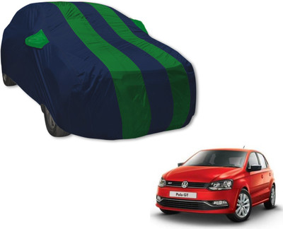 MOCKHE Car Cover For Volkswagen Polo GT (With Mirror Pockets)(Blue, Green)