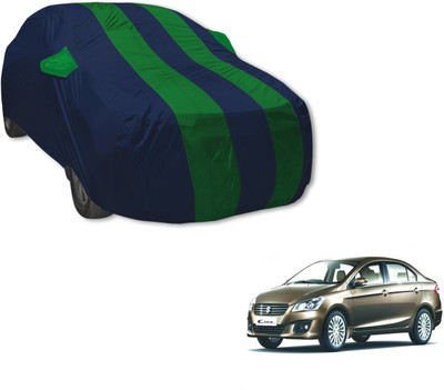 MOCKHE Car Cover For Maruti Suzuki Ciaz (With Mirror Pockets)(Blue, Green)