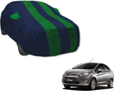 MOCKHE Car Cover For Ford Fiesta (With Mirror Pockets)(Blue, Green)