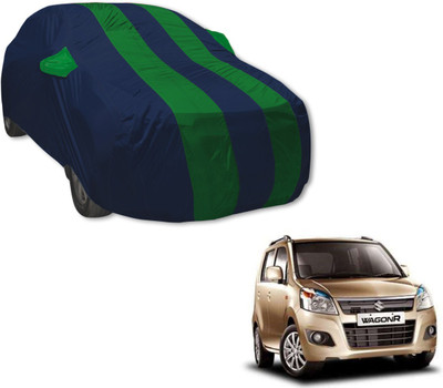 MOCKHE Car Cover For Maruti Suzuki WagonR (With Mirror Pockets)(Blue, Green)