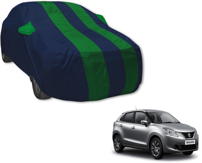 Auto Hub Car Cover For Maruti Suzuki Baleno (With Mirror Pockets)(Blue, Green)