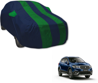 MOCKHE Car Cover For Maruti Suzuki S-Cross (With Mirror Pockets)(Blue, Green)