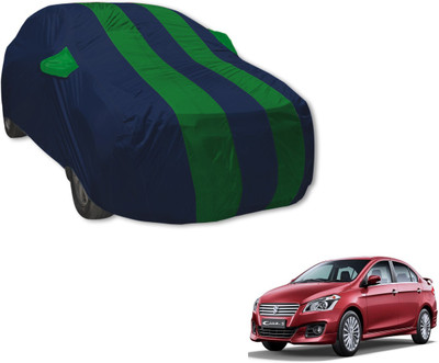 MOCKHE Car Cover For Maruti Suzuki Ciaz (With Mirror Pockets)(Blue, Green)
