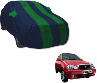 Auto Hub Car Cover For Maruti Suzuki Esteem (With Mirror Pockets)(Blue, Green)