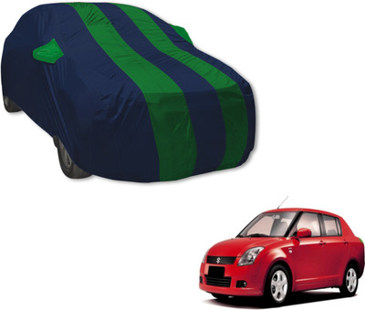 MOCKHE Car Cover For Maruti Suzuki Swift Dzire (With Mirror Pockets)(Blue, Green)