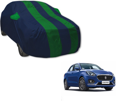 MOCKHE Car Cover For Maruti Suzuki Swift Dzire (With Mirror Pockets)(Blue, Green)